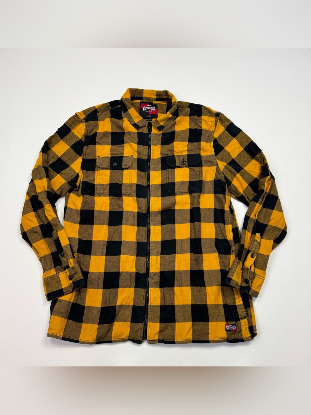 Men’s Vans x Independent Truck Company Full Zip Plaid Flannel Shirt Size XL